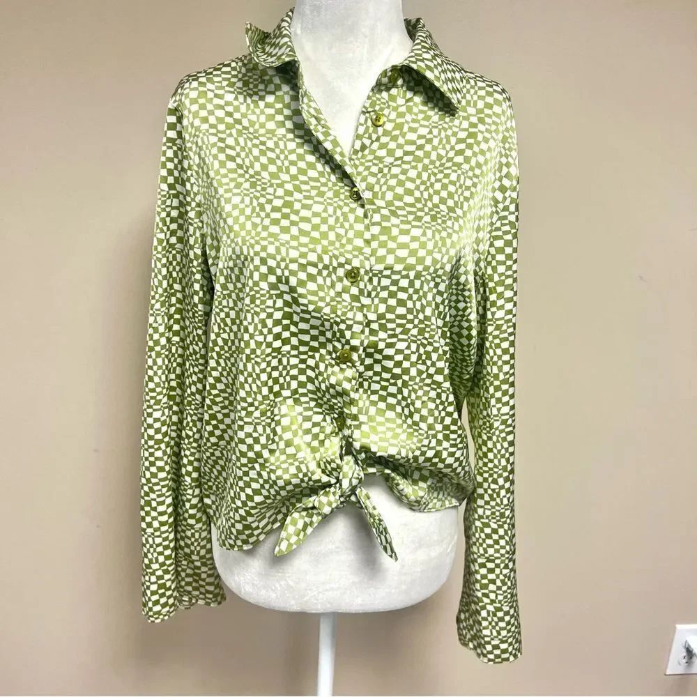 Maison d Amelie Checkered Women's Top Sz M